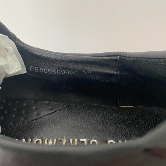 Opening Ceremony Black Leather Cici Slip On Platform Shoes Size 39 - Picture 3 of 9